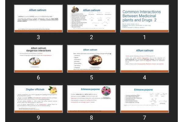 پاورپوینت Common Interactions Between Medicinal plants and Drugs  2