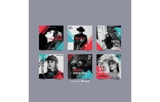 قالب پست اینستاگرام اسلایدی رنگ قرمز