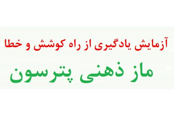 آزمایش یادگیری از راه کوشش و خطا روانشناسی تجربی - آزمایش ماز ذهنی پترسون (دو نمونه گزارش کار)