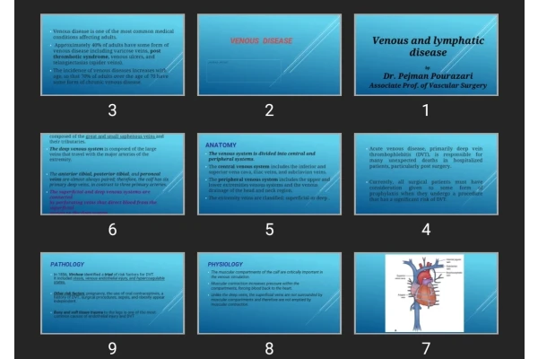 پاورپوینت Venous and lymphatic disease