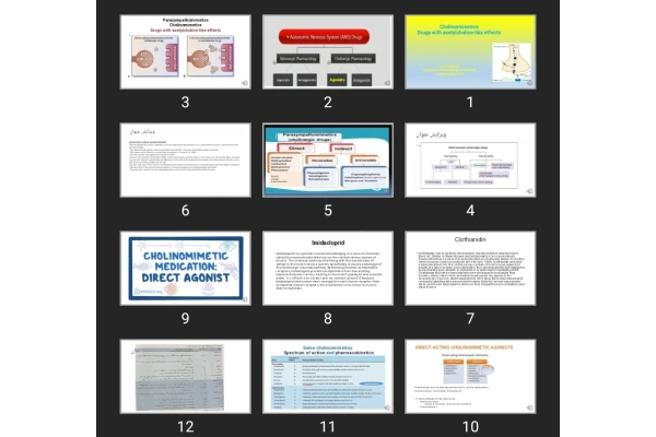 پاورپوینت Cholinomimetics Drugs with acetylcholine-like effects