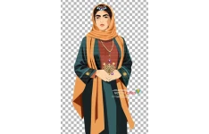 png مدل دخترایرانی محجبه با لباس سنتی و مانتویی
