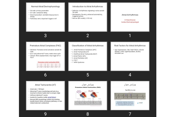 پاورپوینت Atrial Arrhythmias