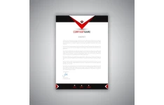 سربرگ شرکتی تجاری لاکچری قرمز مشکی