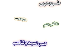 طرح درس و روش تدریس ریاضی ششم، فصل 6: کسر، نسبت و تناسب