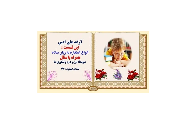 پاورپوینت انواع استعاره به زبان ساده همراه با مثال