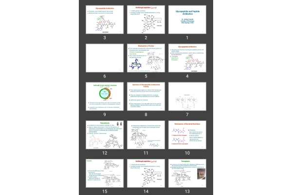 پاورپوینت Glycopeptide and Peptide Antibiotics