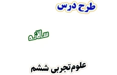 طرح درس سالانه علوم تجربی ششم دبستان، برنامه تدریس سالیانه