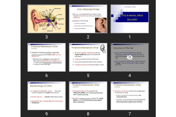 پاورپوینت OTIC & NASAL DRUG DELIVERY