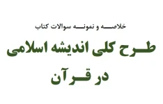 نمونه سئوالات و خلاصه کتاب طرح کلی اندیشه اسلامی در قران (خلاصه سلسله جلسات استاد حضرت آیت الله خامنه ای به همراه نمونه سئوالات