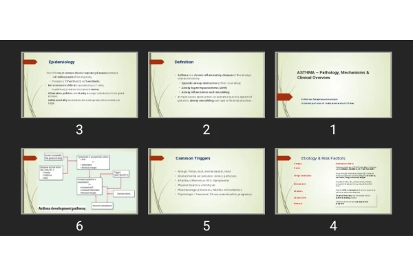 پاورپوینت ASTHMA – Pathology, Mechanisms & Clinical Overview