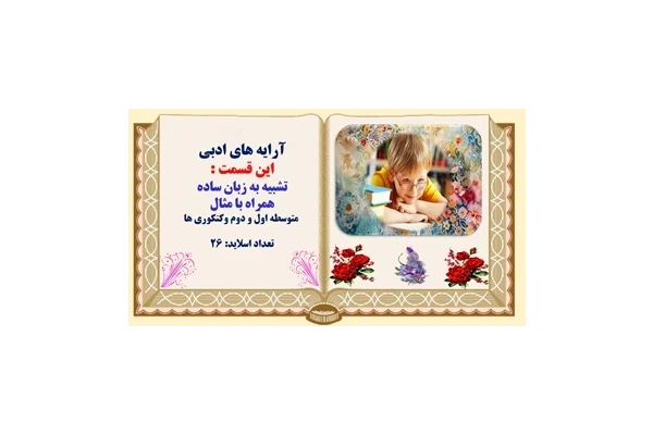 پاورپوینت تشبیه به زبان ساده همراه با مثال  متوسطه اول و دوم وکنکوری ها