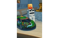 وکتور خلاقانه آدمک و ماشین در فضای سرد و مدرن