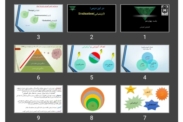 پاورپوینت تکنولوژی آموزشی (ارزشیابی آموزشی)