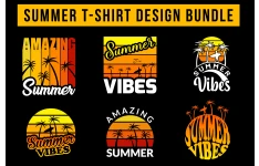 لیبل متن تابستان روی تیشرت