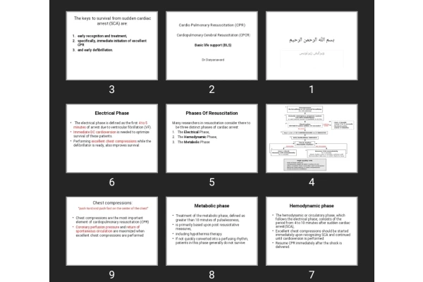 پاورپوینت Cardio Pulmonary Resuscitation (CPR)