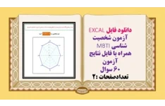 فایلEXCAL  آزمون شخصیت شناسی MBT همراه با فایل نتایج آزمون 60 سوال  تعدادصفحات :2  فروش با سایت لوکس فایل