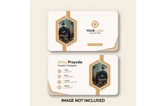 کارت ویزیت شرکتی سفید و قهوه ای