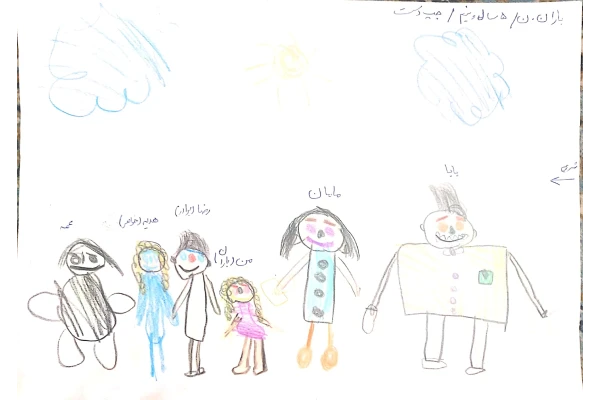 نمونه تفسیر کامل نقاشی کودک: آزمون ترسیم خانواده