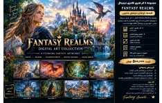 مجموعه ۸ اثر هنری فانتزی دیجیتال Fantasy Realms | قلعه‌ها، اژدها و دنیاهای جادویی