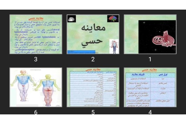پاورپوینت معاينه حسی