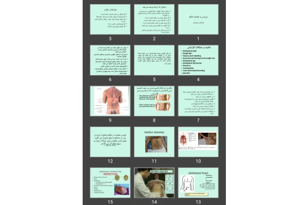 پاورپوینت بررسی و معاینه شکم