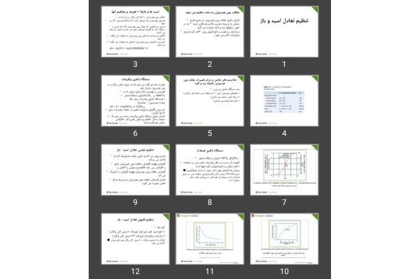 پاورپوینت تنظیم تعادل اسید و باز