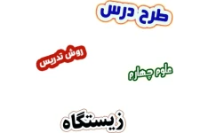 طرح درس و روش تدریس علوم چهارم، درس13 : زیستگاه