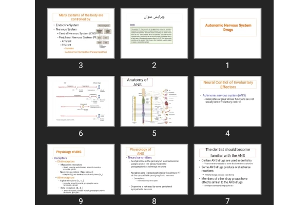 پاورپوینت Autonomic Nervous System Drugs