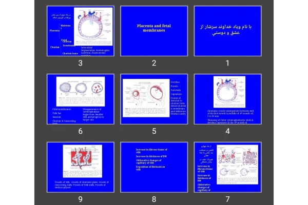 پاورپوینت Placenta and fetal membranes