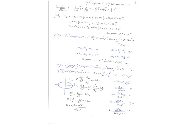 حل نمونه سوالات درس تئوری الاستیسیته مربوط به آزمون دکترا مکانیک