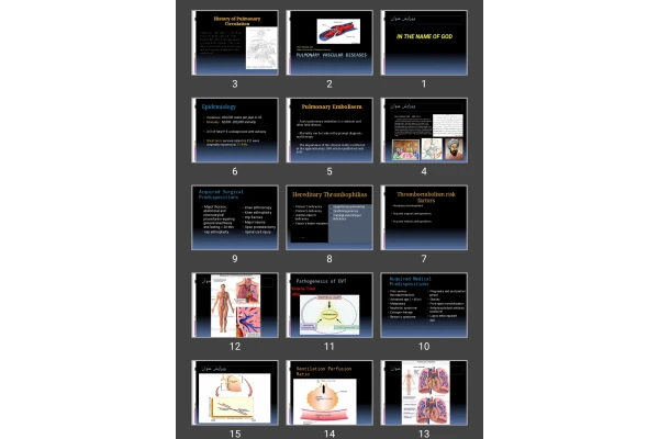 پاورپوینت آمبولی Pulmonary emboli