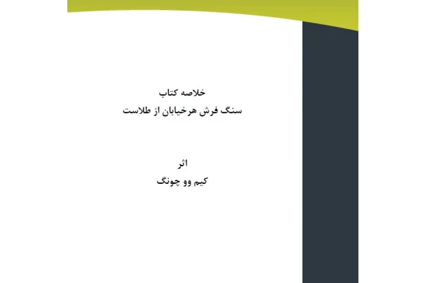 خلاصه کتاب سنگ فرش هرخیابان از طلاست اثر کیم ووچونگ  بصو.رت PDF