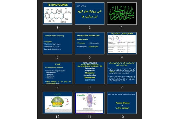 پاورپوینت آنتی بیوتیک های گروه تترا سیکلین ها