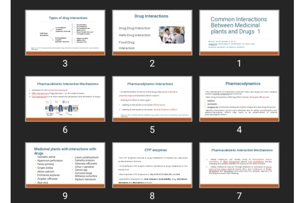 پاورپوینت Common Interactions Between Medicinal plants and Drugs  1
