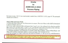 دانلود Errata تصحیح نامه  استاندارد ASME B31.3 2022 - ورژن 2023  🏆ASME B31.3 2022 Errata 2023☄️