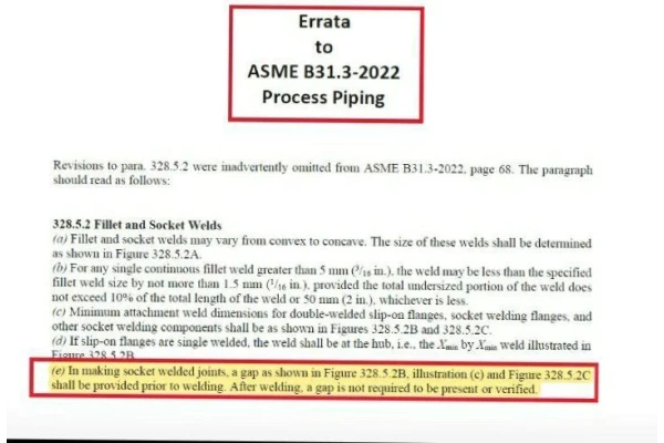 دانلود Errata تصحیح نامه  استاندارد ASME B31.3 2022 - ورژن 2023  🏆ASME B31.3 2022 Errata 2023☄️