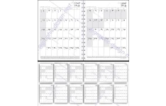 تقویم با دوازده ماه جداگانه همراه با جزئیات مناسب یادداشت و برنامه ریزی