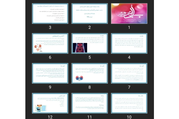 پاورپوینت نیاز های ادراری
