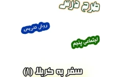 طرح درس و روش تدریس مطالعات اجتماعی پنجم، درس 16: سفر به کربلا (1)