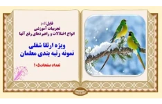 رتبه بندی معلمان نمونه تجربیات آموزشی انواع اختلالات و راهبردهای رفع آنها