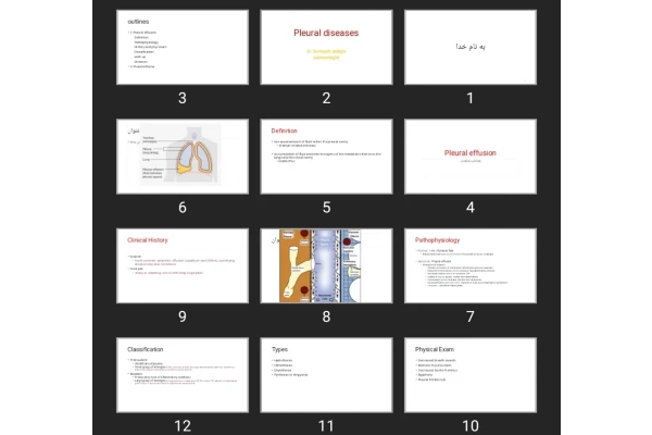 پاورپوینت Pleural diseases