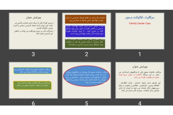پاورپوینت مراقبت خانواده محور