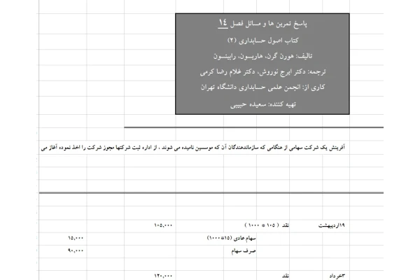 خلاصه کتاب اصول حسابداری2 دکتر نوروش به همراه حل تمارین  مهم چند فصل