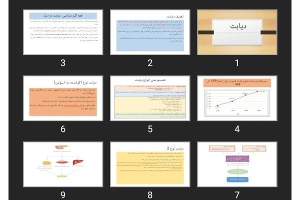 پاورپوینت دیابت