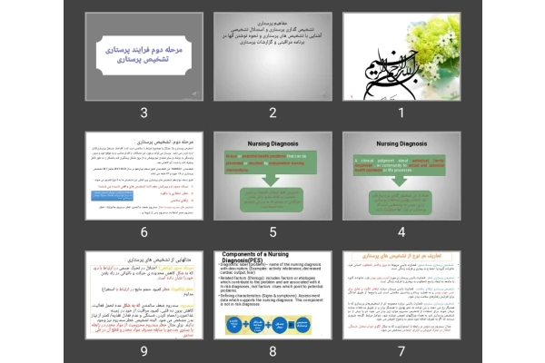 پاورپوینت مرحله دوم فرایند پرستاری تشخیص پرستاری