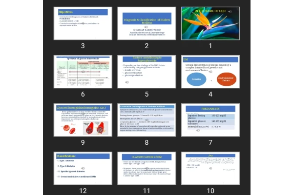 پاورپوینت Diagnosis & Classification of Diabets Mellitus