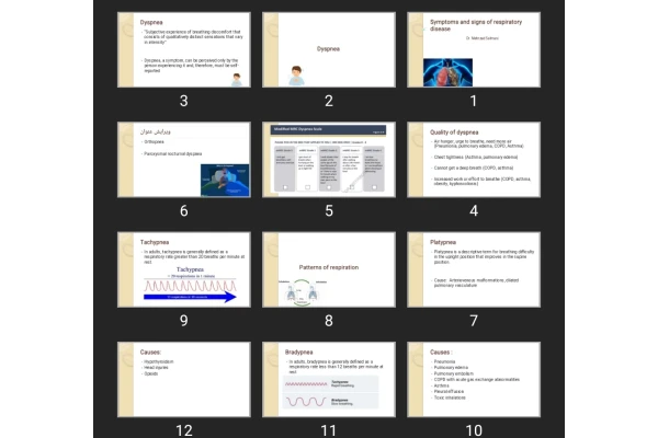 پاورپوینت Symptoms and signs of respiratory disease