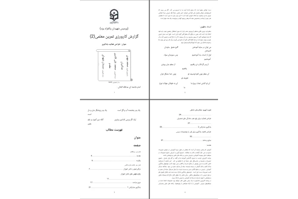 گزارش گزارش کارورزی تمرین معلمی ۲ طراحی فعالیت یادگیری