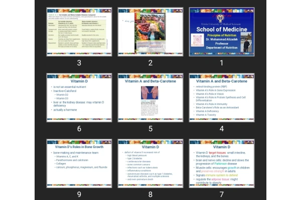 پاورپوینت Principles of Nutrition (the vitamins)